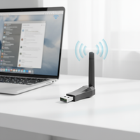Adaptador Wifi USB para Mini Computadora, Adaptador Wifi USB de 600M, Adaptador USB Inalámbrico, Tarjeta de Red para Computadora