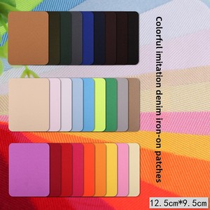 Remendo Retangular Colorido de Imitação de Jeans Termocolante e Recortável para Decoração de Chapéus, Joelhos e Cotovelos e Reparo de Roupas - Product Image 3