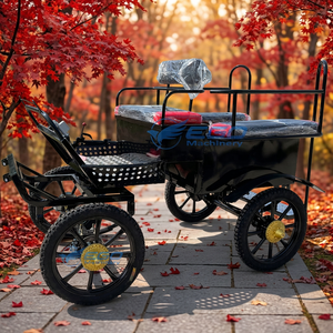 Marathon Sulky Horse Cart 4 Wheeler Horse Carriage Pony Horse Drawn Carriage Sightseeing Vehicle Cart Manufacturer - Product Image 1