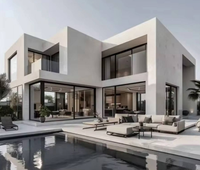 Villa préfabriquée de luxe en acier léger, style européen, 2 étages, 4 chambres, maison modulaire écologique, appartement avec salon