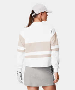 Pull à capuche de golf surdimensionné à manches longues en polyester spandex léger pour femmes, col montant avec logo personnalisé pour l'hiver - Product Image 5