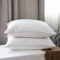 QUANTITÉ MINIMALE DE COMMANDE 300pcs De Luxe Hôtel Personnalisé Haute Résilience Oie Blanche Duvet de Canard Plume Coton Sommeil Oreiller Confortable Oreiller Inserts