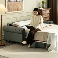Canapé-lit pliant multifonctionnel en similicuir minimaliste pour dormir sur le long terme dans un petit appartement, un hôtel, un bureau ou un immeuble