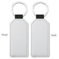 Supports vierges pour sublimation en cuir PU tissé écologique, en forme de porte-clés, pour sublimation simple ou double, petites décorations et ornements