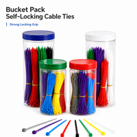 Kit de gestion des câbles pour PC personnalisé dans un pot transparent, attaches de câbles de couleurs variées pour configuration de jeu et poste de travail