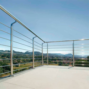 Sistema de Barandilla de Acero Inoxidable para Exteriores, Barandilla Sólida con Barra Horizontal para Terraza - Product Image 2