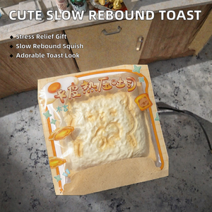 Cute Toast Slow Rebound <b>Stress</b> <b>Ball</b> Hot Pressed Sensory Toy Food Simulation Fidget Gift - Product Image 2