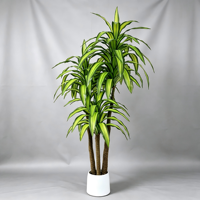 Grande plante artificielle Dracaena à tronc réaliste – Résistante aux UV, écologique et durable pour la décoration intérieure/extérieure des hôtels, maisons et jardins