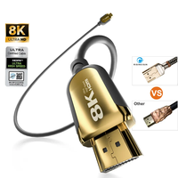Câble 8K 2.1 pour 60Hz 4K 120Hz, gaine en PVC, caméra, haut-parleur, moniteur, lecteur DVD, garantie de 24 mois