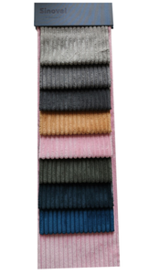 Tissu en velours côtelé de haute qualité, complexe, imperméable, rayé, tricoté chaîne, uni, pour canapé - Product Image 2