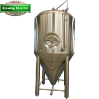 Fermenteur conique en acier inoxydable de 1000L 2000L, cuve de fermentation de bière artisanale à vendre