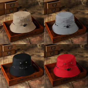 Star Warehouse Chapeau seau d'été pour l'alpinisme Tir à l'arc Safari Surf Camping Brim Beach String Bucket Hat - Product Image 1