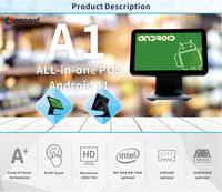 Sistema POS Inteligente con Pantalla Táctil Capacitiva de 15.6 Pulgadas, Caja Registradora Android 11, Bluetooth, Wi-Fi, 1 Año de Garantía, Venta al Por Mayor