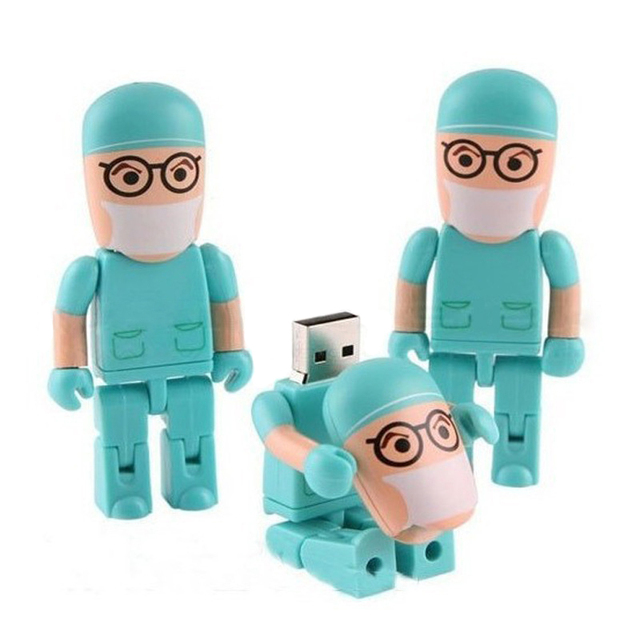Cartoon Robot USB Stick Nurse U Disk Custom Doctor USB Flash Drive