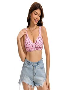 <span class=keywords><strong>Reggiseno</strong></span> <span class=keywords><strong>Senza</strong></span> <span class=keywords><strong>Ferretto</strong></span> e <span class=keywords><strong>Senza</strong></span> Imbottitura con Chiusura Frontale, Lavorazione a Maglia <span class=keywords><strong>Senza</strong></span> Cuciture, Motivo Floreale e Spalline Larghe per Donne Anziane - Product Image 5