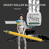 Modul Tirai Pintar Tuoan AM35, Kontrol Jarak Jauh Android, Komponen Motor Baterai untuk Tirai Gulung, Input AC, Pembatas Mekanis