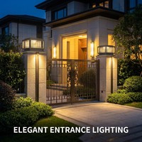 Lampes de poteau LED modernes E27 IP65 étanches pour l'extérieur, carrées, pour pelouse, terrasse, cour