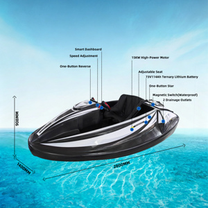 เรือสปอร์ตน้ำ STAR Adult Teen Aqua Kart 73V114Ah แบตเตอรี่ลิเธียม สำหรับความบันเทิงและความสนุกสนาน 15000W HDPE - Product Image 4