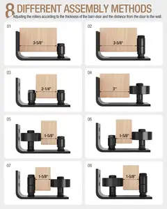 슬라이딩 헛간 도어 바닥 가이드 조정 가능한 스테이 롤러 하드웨어 벽걸이 형 내구성 스윙 스톱 도어 바닥 가이드