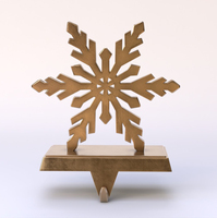 Aangepaste Polyresin Souvenir Sneeuwflake_hanger Kerststokhanger