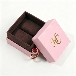 Premium Velvet Insert <b>Ring</b> Box Wholesale Jewelry Case Manufacturer Custom Logo Two-piece Rigid Cardboard Gift Packaging Supplier - Product Image 3