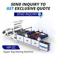 Machine automatique de fabrication de sacs en plastique PE à fermeture éclair facile à ouvrir, certifiée CE, HP-ZC Hanplas