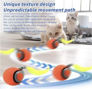 Jouet interactif intelligent pour chat USB 360°, très vendu °   Jouets pour chats à bille roulante automatique, balles mobiles qui bougent et se déplacent pour chiens - Product Image 5