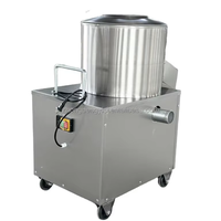 Commerciële automatische zoete aardappel- en gember-schilmachine, huishoudelijke kleine roestvrijstalen aardappelreinigings- en schilmachine
