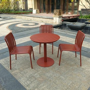 Rustproof bàn tròn với Patio sân ghế ngoài trời Kinh Tế kim loại bảng thiết lập Bistro cafe đồ nội thất nhà hàng - Product Image 1