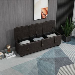 <span class=keywords><strong>Banc</strong></span> <span class=keywords><strong>de</strong></span> <span class=keywords><strong>rangement</strong></span> ottoman moderne en tissu réglable pour usage <span class=keywords><strong>intérieur</strong></span>, idéal pour chambre, hôpital, hôtel, appartement, et comme meuble <span class=keywords><strong>de</strong></span> salon - Product Image 4