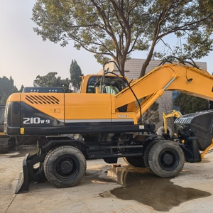 High Quality Hyundai Brand New Excavator Construction 210W-9 Original 21 Ton Hydraulic Excavator Mini <b>Small</b> <b>Wheel</b> Excavator - Product Image 4