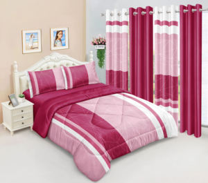 8 Pcs Floral Printed Comforter and Curtain Set for <b>King</b> <b>Size</b> Bed Bedding Set 8 Pcs Duvet Set with Fitted <b>Sheet</b> for Home - Product Image 3