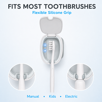 Stérilisateur de brosses à dents UV-C portable sans fil avec mini-boîte de désinfection intégrée pour les voyages d'affaires et la maison