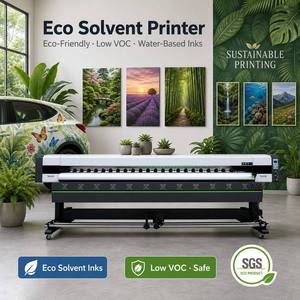 เครื่องพิมพ์อิงค์เจ็ทแบบ Eco Solvent หัวพิมพ์เดี่ยว/คู่ ขนาด 1.3 ม. 1.8 ม. 2.5 ม. 3.2 ม. รุ่น XP600 I3200 สำหรับงานพิมพ์ป้ายโฆษณาภายนอกอาคาร โรงงาน OEM - Product Image 1