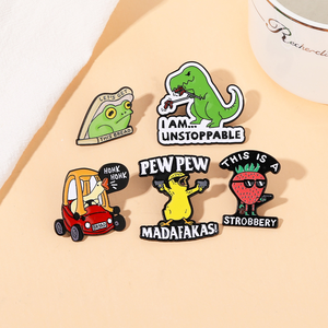 Broches personnalisées mignonnes en forme de grenouille de dessin animé, épingles émaillées 'Let's Get This Bread', badges de revers en métal plaqué, bijoux amusants en forme d'animaux, cadeau pour enfants - Product Image 1