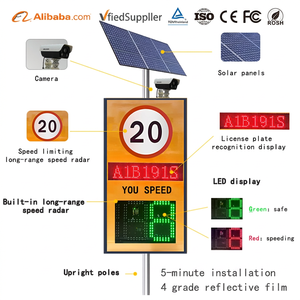 Panneau <span class=keywords><strong>de</strong></span> signalisation routière solaire écologique, avertissement <span class=keywords><strong>de</strong></span> vitesse, sécurité routière, qualité professionnelle pour l'exportation - Product Image 2