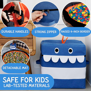 Nhà hiện đại đa chức năng đồ chơi và tủ quần áo Hộp lưu trữ có thể gập lại dây kéo Tổ Chức Phòng ngủ vuông tái sử dụng đơn vị lưu trữ - Product Image 6