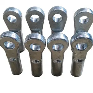 Electric pole transmission line hardware with shackle insulator fitting