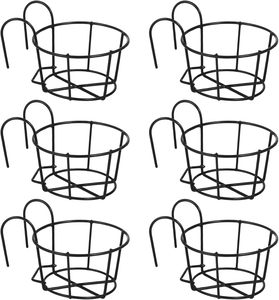 Soporte Redondo de Hierro para Macetas, Colgante para Barandilla de Balcón, para Bonsáis, Sin Perforación, para Jardinería en Balcón, Soporte de Pared para Macetas - Product Image 2