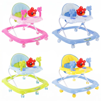 Marcheur bébé 3 en 1 dessin animé filles garçons bébé chaise de marche produits jouets musique pliant trotteur avec roues et siège
