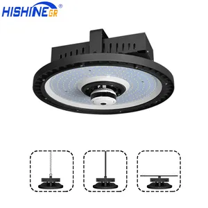 Hishine एलईडी यूएफओ highbay 250W इनडोर प्रकाश संप्रेषण के साथ ग्लास लेंस अप करने के लिए 92% गेराज प्रकाश का नेतृत्व किया