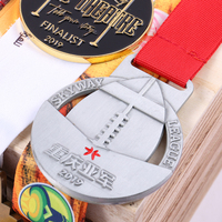 Médaille en alliage de zinc, impression 3D en métal, médaille personnalisée pour marathon, avec logo OEM
