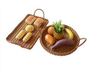 Creative tableware wholesale hand-woven Rattan tray