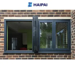 Vanguard Solutions Luxus-Aluminium-Klapptüren Fenster thermisches Schlussprofil gehärtetes Glas horizontaler Öffnungsmuster Klappladen