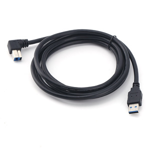 Lung Kay <b>Usb</b> 3.0 Data <b>Cable</b> A Male To B Male Right Angle Black <b>For</b> Computer <b>Printer</b> Connection - Product Image 5