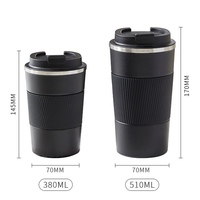 Tasse isolée sous vide de haute qualité gobelet à Double paroi bouteille d'eau à emporter tasses à café réutilisables en acier inoxydable tasse de couleur rose