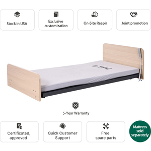 Cama <span class=keywords><strong>de</strong></span> Hospital Eléctrica Tecforcare Ultra Low <span class=keywords><strong>de</strong></span> 67 mm a 640 mm para Residencias <span class=keywords><strong>de</strong></span> Ancianos, Cama Médica <span class=keywords><strong>de</strong></span> Madera para Cuidado en el Hogar, Cama <span class=keywords><strong>de</strong></span> Acero para Cuidado en el Hogar en <span class=keywords><strong>Alquiler</strong></span> - Product Image 3