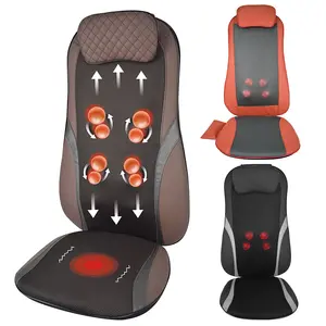 Personalizado 3D rolando amassar costas massagem máquina assentos vibrador shiatsu massagem almofadas para alívio da dor nas costas