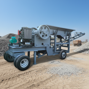 Concasseur à mâchoires mobile, moteur AC et commande PLC, capacité 50-60t/h, certifié CE, facile à utiliser, pour le concassage de roches - Product Image 6