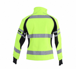 Số lượng lớn tùy chỉnh ấm áp Windproof kỹ thuật Hi VIS an toàn khả năng hiển thị cao an toàn phản quang softshell làm việc áo khoác với Túi - Product Image 3